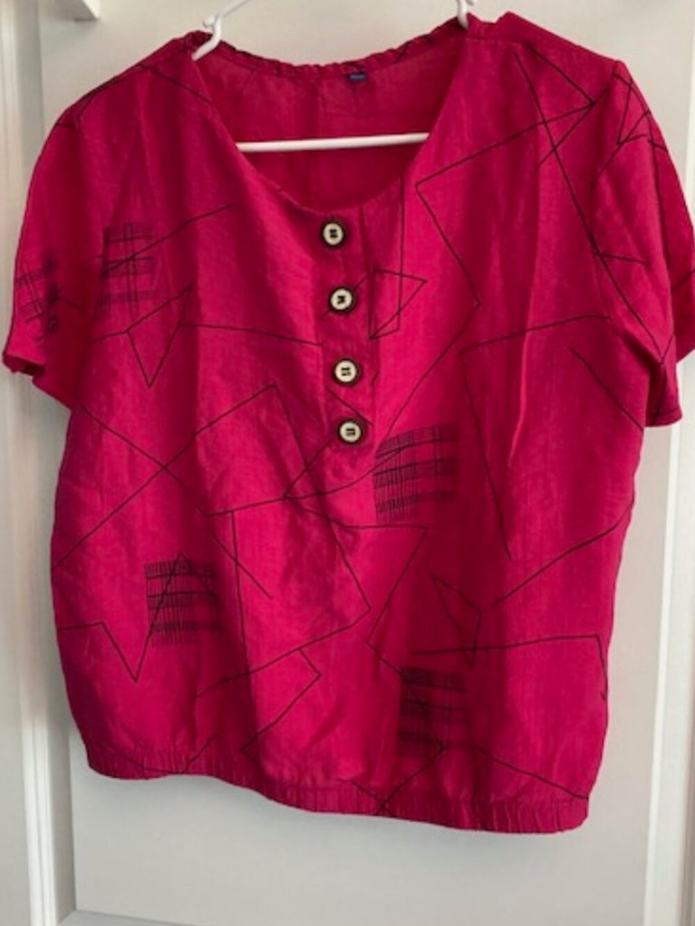 Graphic Print Pink Top